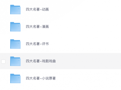 四大名著系列最全合集 电影+剧集+动画+原著+评书+戏曲+衍生课